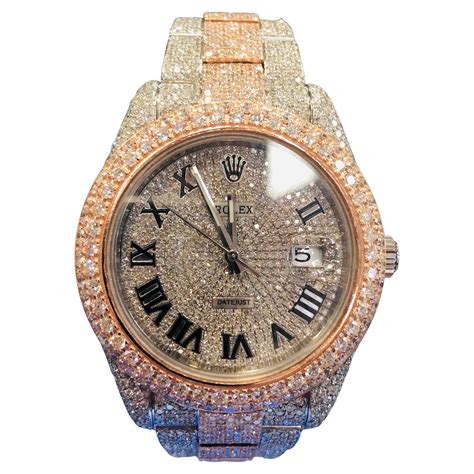 rolex datejust iced out replica|iced out rolex for sale.